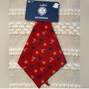 LIFE IS GOOD Dog Bandana Size Small 20" Red with palm trees and sun NWT